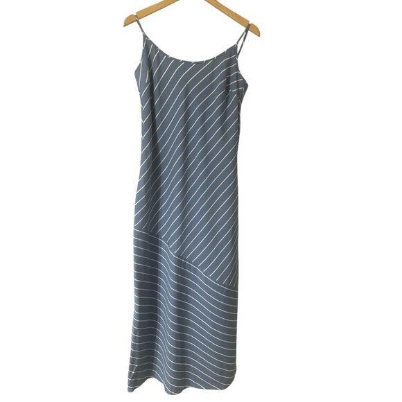 Jenni Kayne Kendall Slip Dress Size S Vintage Blue Stripe Minimalist Chic Modern - Picture 4 of 11